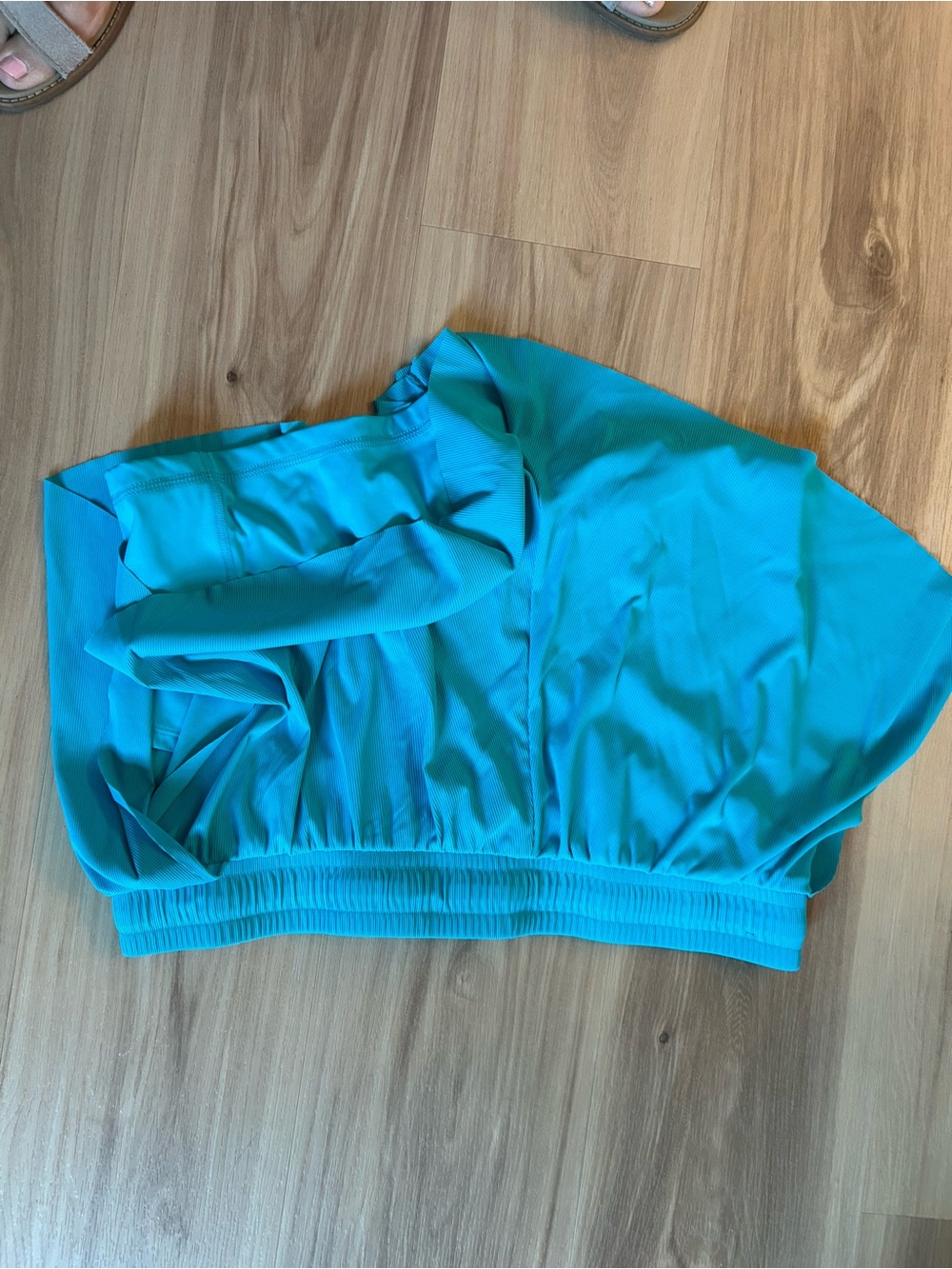 JoyLab Teal Ruffle Athletic Shorts - Picture 3 of 4